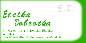 etelka dobrotka business card